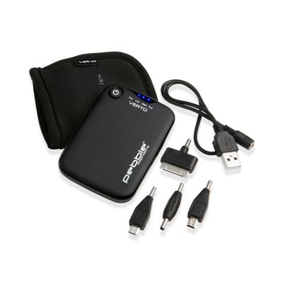 Grey pebble verto portable dual usb charger